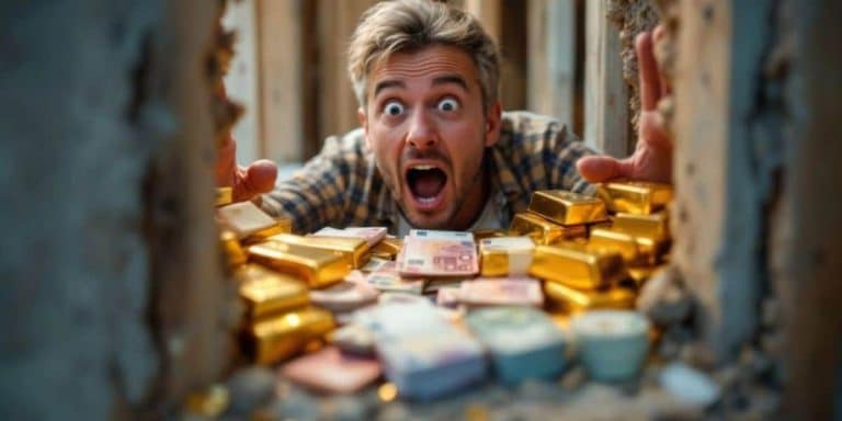 Mientras renueva su casa, encuentra dos millones de euros en efectivo y 50 lingotes