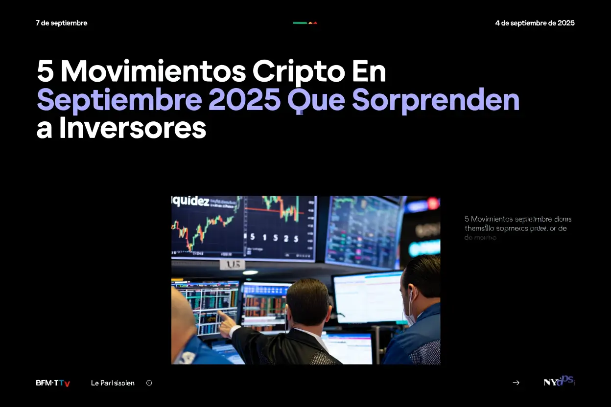 5 Movimientos Cripto En Septiembre 2025 Que Sorprenden a Inversores - Aquí Qué Cambia