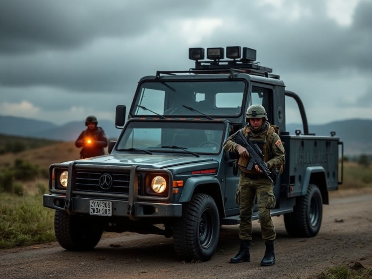 Choque armado en sierra sinaloense: cuatro civiles detenidos y dos vehículos “monstruo” asegurados