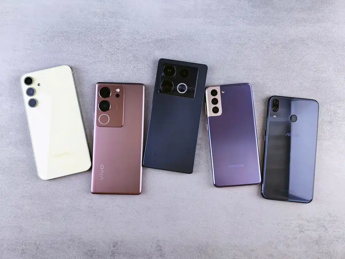 compact camera sensor on a small unbranded smartphone back, soft reflections and no logos